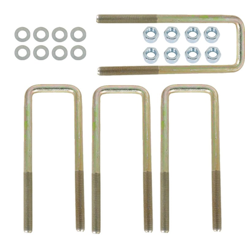 LABLT Square U-Bolts for 2.5 Wide Leaf Springs 8.75 Long 4 Piece Replacement for Silverado Sierra 1500 1988-2019 - Image 2